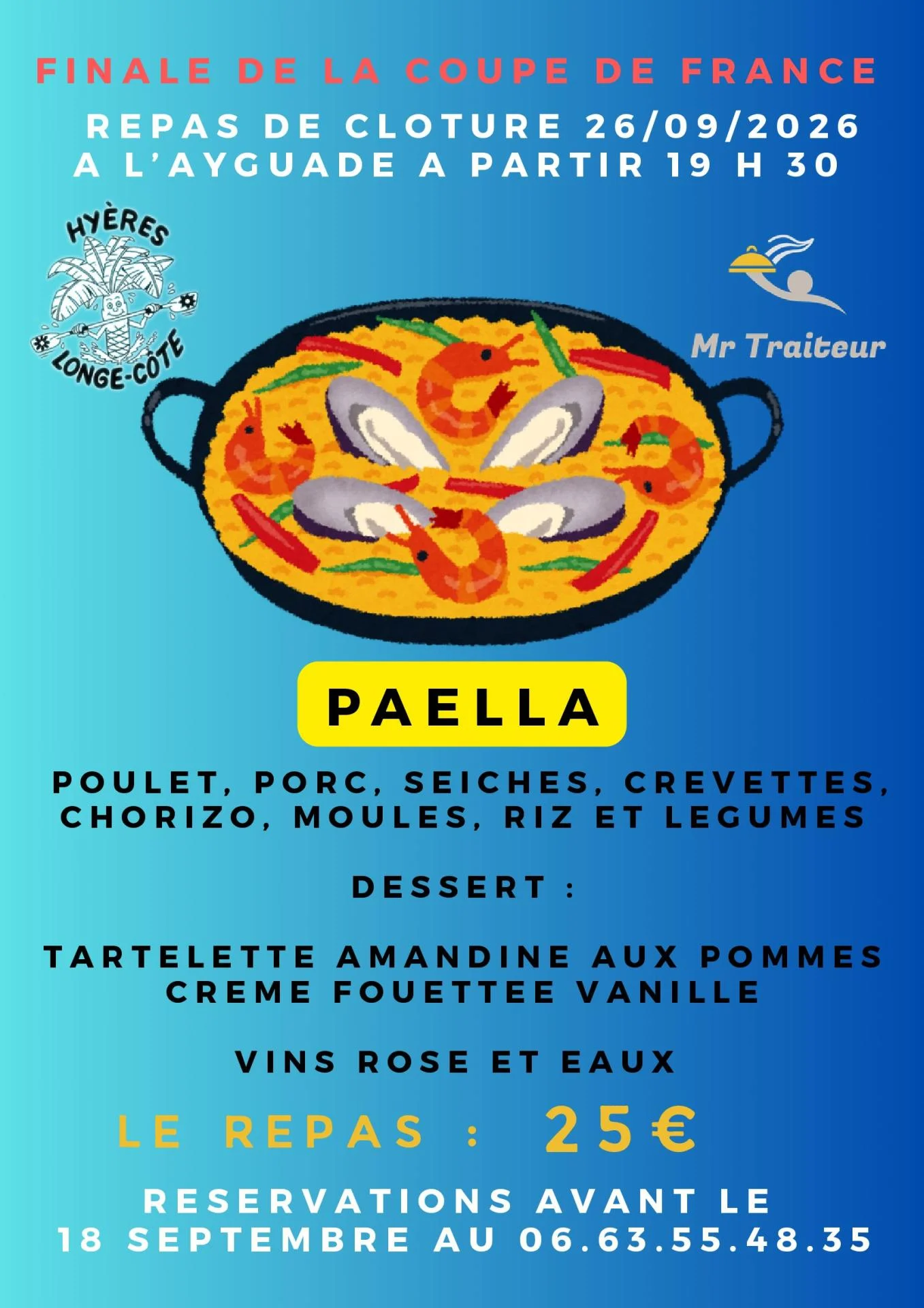 Repas de cloture finale cdf affiche